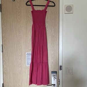 Hill House Anjuli Pink Smocked Tiered Maxi Dress